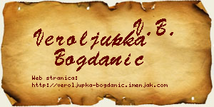 Veroljupka Bogdanić vizit kartica